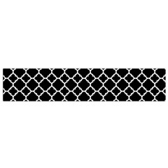 Black & White Quatrefoil Pattern Flano Scarf (small) by Zandiepants