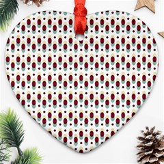 Geometric Retro Patterns Heart Ornament (2 Sides) by TastefulDesigns