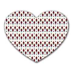 Geometric Retro Patterns Heart Mousepads