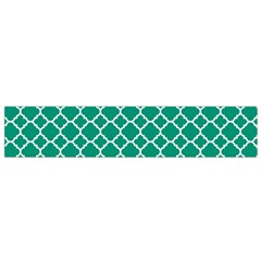 Emerald Green Quatrefoil Pattern Flano Scarf (small) by Zandiepants