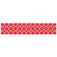 Poppy Red Quatrefoil Pattern Flano Scarf (small) by Zandiepants