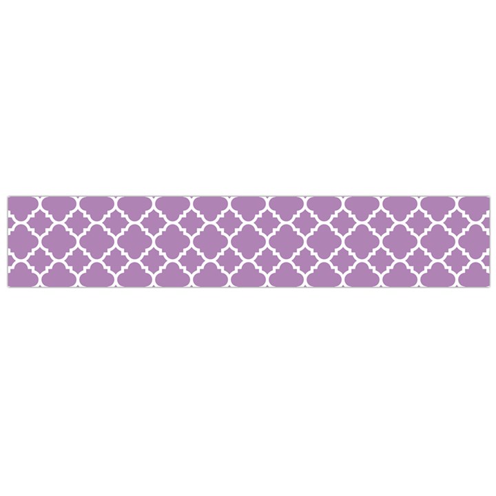 Lilac purple quatrefoil pattern Flano Scarf (Large)