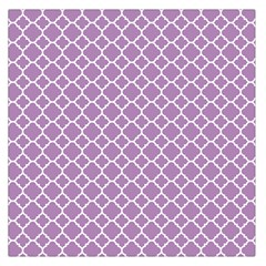 Lilac Purple Quatrefoil Pattern Large Satin Scarf (square) by Zandiepants