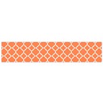 Tangerine orange quatrefoil pattern Flano Scarf (Small) Front