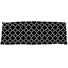 Black White Quatrefoil Classic Pattern Body Pillow Case (dakimakura) by Zandiepants