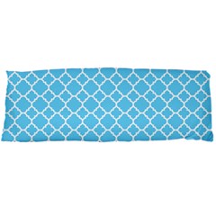 Bright Blue Quatrefoil Pattern Body Pillow Case Dakimakura (two Sides) by Zandiepants