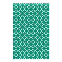 Emerald Green Quatrefoil Pattern Shower Curtain 48  X 72  (small) by Zandiepants