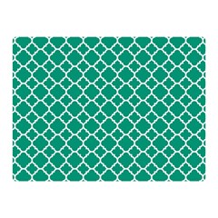 Emerald Green Quatrefoil Pattern Double Sided Flano Blanket (mini) by Zandiepants