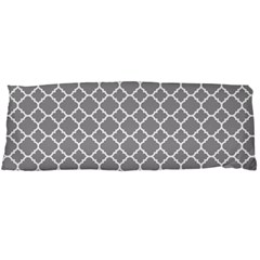 Grey Quatrefoil Pattern Body Pillow Case (dakimakura) by Zandiepants