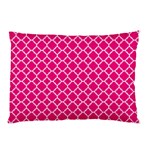 Hot Pink Quatrefoil Pattern Pillow Case (Two Sides) Front