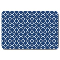 Navy Blue Quatrefoil Pattern Large Doormat by Zandiepants