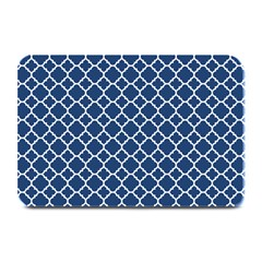 Navy Blue Quatrefoil Pattern Plate Mat by Zandiepants