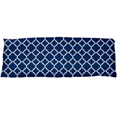 Navy Blue Quatrefoil Pattern Body Pillow Case Dakimakura (two Sides) by Zandiepants