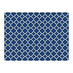 Navy Blue Quatrefoil Pattern Double Sided Flano Blanket (mini) by Zandiepants