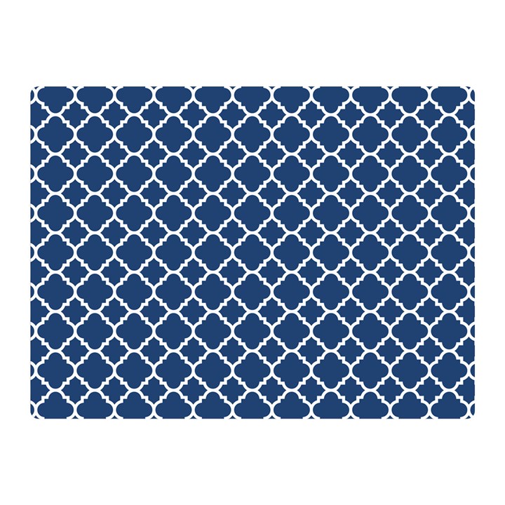 Navy Blue Quatrefoil Pattern Double Sided Flano Blanket (Mini)