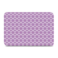 Lilac Purple Quatrefoil Pattern Plate Mat by Zandiepants