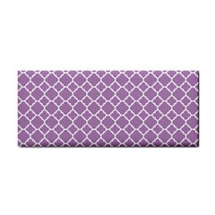 Lilac Purple Quatrefoil Pattern Hand Towel by Zandiepants