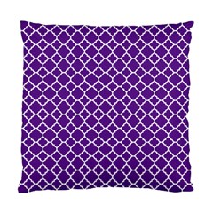 Royal Purple Quatrefoil Pattern Standard Cushion Case (one Side) by Zandiepants