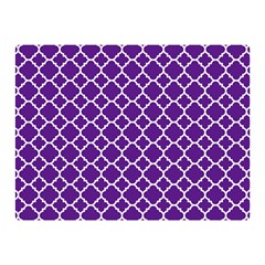 Royal Purple Quatrefoil Pattern Double Sided Flano Blanket (mini) by Zandiepants