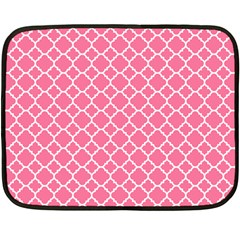 Soft Pink Quatrefoil Pattern Fleece Blanket (mini) by Zandiepants