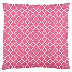 Soft Pink Quatrefoil Pattern Large Cushion Case (one Side) by Zandiepants