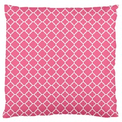 Soft Pink Quatrefoil Pattern Standard Flano Cushion Case (one Side) by Zandiepants