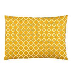 Sunny Yellow Quatrefoil Pattern Pillow Case by Zandiepants