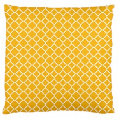 Sunny Yellow Quatrefoil Pattern Standard Flano Cushion Case (one Side) by Zandiepants