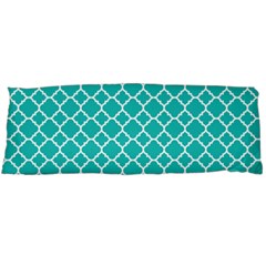 Turquoise Quatrefoil Pattern Body Pillow Case (dakimakura) by Zandiepants