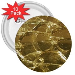 Gold Bar Golden Chic Festive Sparkling Gold  3  Buttons (10 Pack)  by yoursparklingshop