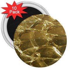 Gold Bar Golden Chic Festive Sparkling Gold  3  Magnets (10 Pack)  by yoursparklingshop