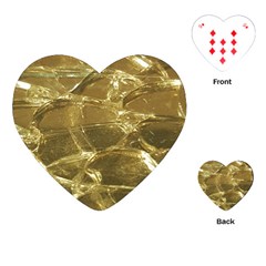 Gold Bar Golden Chic Festive Sparkling Gold  Playing Cards (heart)  by yoursparklingshop