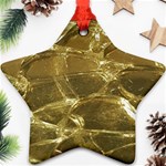 Gold Bar Golden Chic Festive Sparkling Gold  Star Ornament (Two Sides)  Front