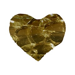 Gold Bar Golden Chic Festive Sparkling Gold  Standard 16  Premium Heart Shape Cushions by yoursparklingshop