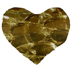 Gold Bar Golden Chic Festive Sparkling Gold  Large 19  Premium Heart Shape Cushions by yoursparklingshop