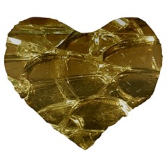 Gold Bar Golden Chic Festive Sparkling Gold  Large 19  Premium Flano Heart Shape Cushions by yoursparklingshop