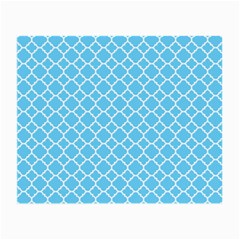 Bright Blue Quatrefoil Pattern Small Glasses Cloth (2 Sides) by Zandiepants