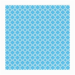 Bright Blue Quatrefoil Pattern Medium Glasses Cloth (2 Sides) by Zandiepants