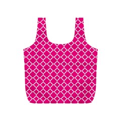 Hot Pink Quatrefoil Pattern Full Print Recycle Bag (s) by Zandiepants