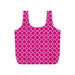 Hot Pink Quatrefoil Pattern Full Print Recycle Bag (S) Front