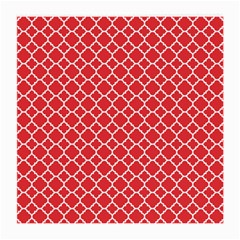 Poppy Red Quatrefoil Pattern Medium Glasses Cloth (2 Sides) by Zandiepants