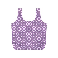 Lilac Purple Quatrefoil Pattern Full Print Recycle Bag (s) by Zandiepants