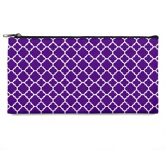 Turquoise Damask Pattern Pencil Cases by Zandiepants