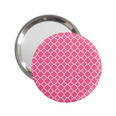 Soft Pink Quatrefoil Pattern 2 25  Handbag Mirror by Zandiepants