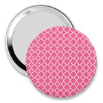 Soft Pink Quatrefoil Pattern 3  Handbag Mirror Front