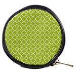 Spring Green Quatrefoil Pattern Mini Makeup Bag Front