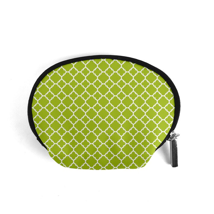 Spring Green Quatrefoil Pattern Accessory Pouch (Small)