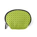 Spring Green Quatrefoil Pattern Accessory Pouch (Small) Back