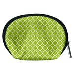 Spring Green Quatrefoil Pattern Accessory Pouch (Medium) Back