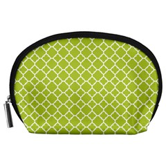 Spring Green Quatrefoil Pattern Accessory Pouch (large) by Zandiepants